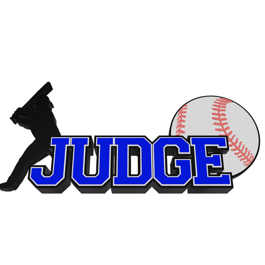 Personalized baseball nameplate with player name and number
