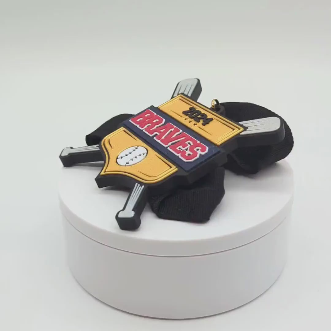 Personalized team medals with team name, year and player name
